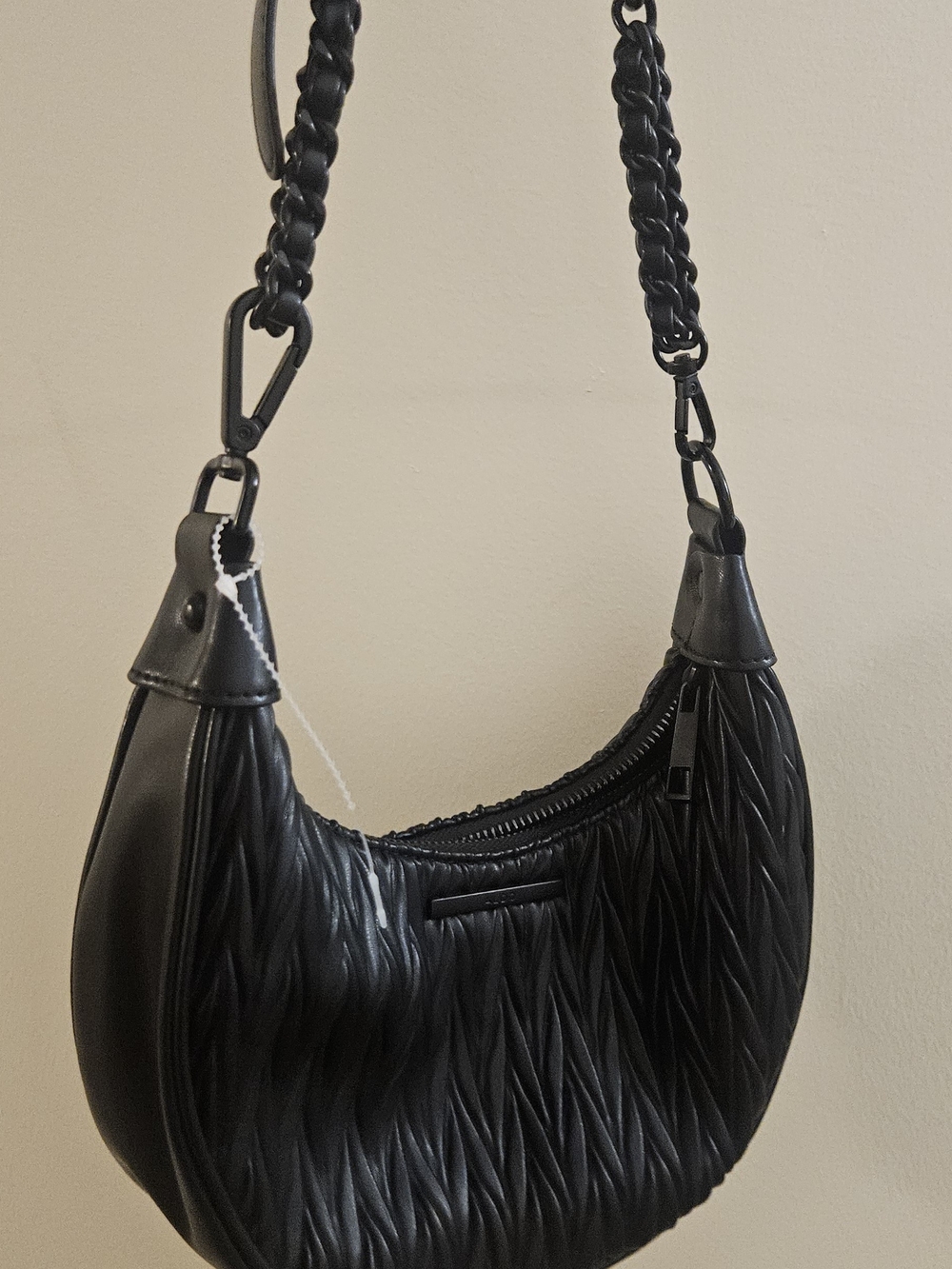ALDO Acera Puffy Chain Shoulder Bag Black
